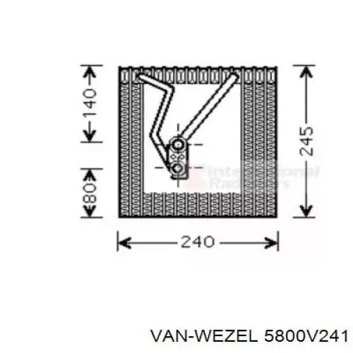 Испаритель кондиционера 5800V241 VAN Wezel