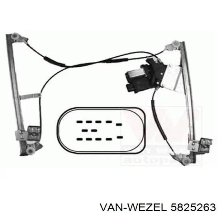 Механизм стеклоподъемника двери передней левой 5825263 VAN Wezel