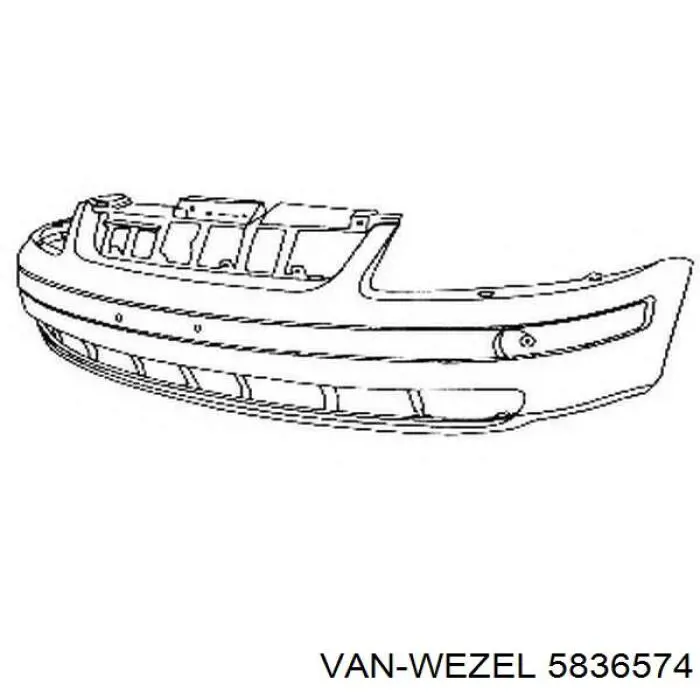 Передний бампер 5836574 VAN Wezel