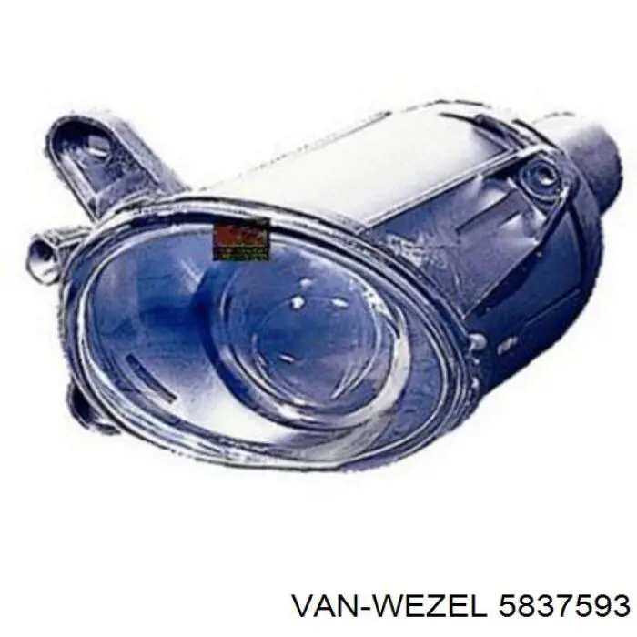 Заглушка (решетка) противотуманных фар бампера переднего левая VAN WEZEL 5837593