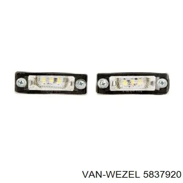 Фонарь освещения номерного знака VAN Wezel 5837920