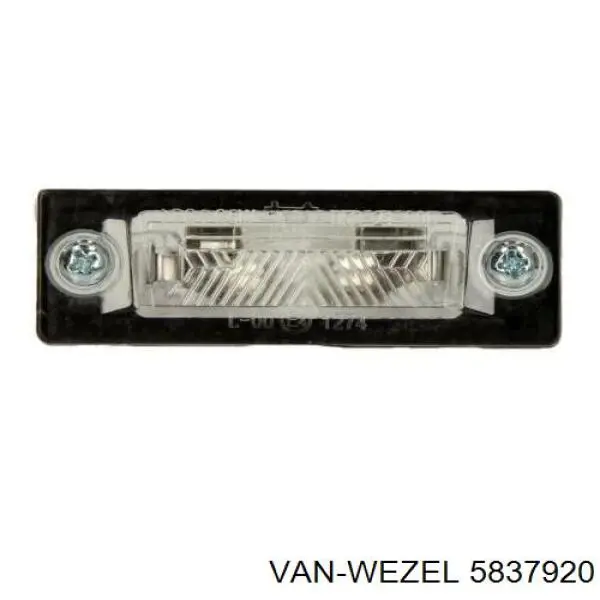 Фонарь подсветки заднего номера VAN Wezel 5837920 цена, от 5.56 USD