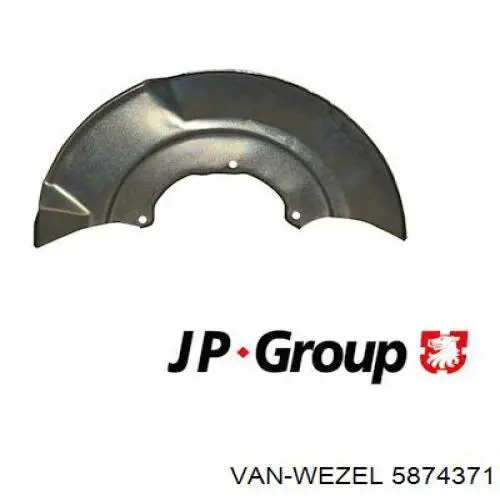 Щиток тормозного диска переднего левого VAN Wezel 5874371 цена, от 10.16 USD