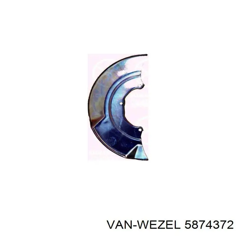 5874372 VAN Wezel защита тормозного диска переднего правого