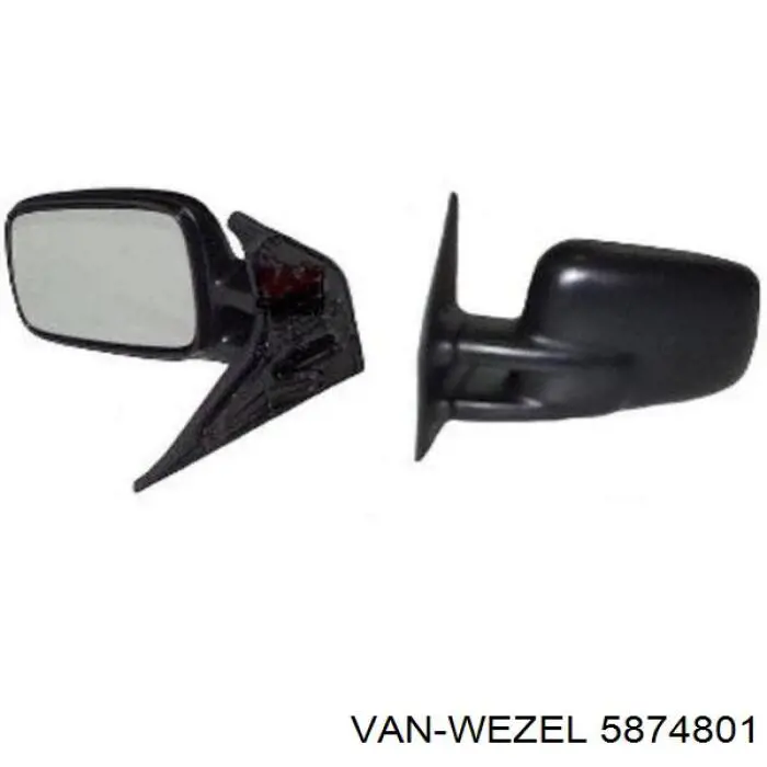 Зеркало заднего вида левое VAN WEZEL 5874801