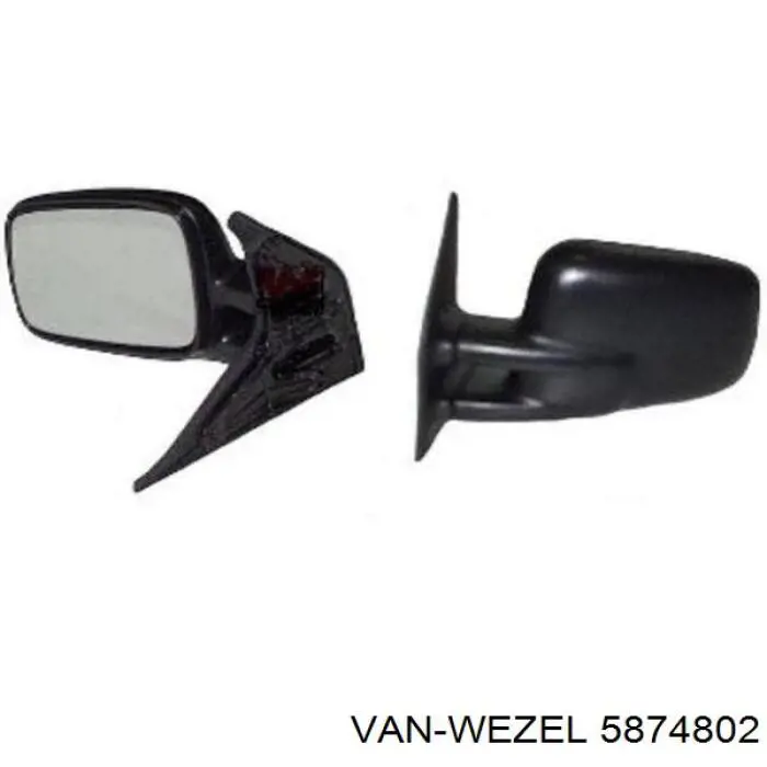 Зеркало заднего вида правое VAN Wezel 5874802