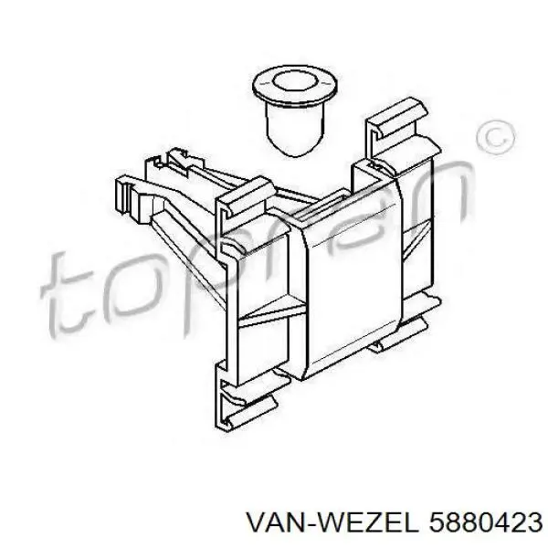 Молдинг двери передней левой 5880423 VAN Wezel