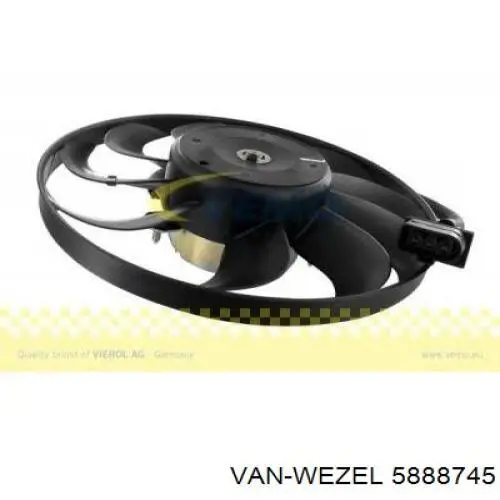 Купить 5888745 VAN Wezel Электровентилятор охлаждения в сборе (мотор+крыльчатка) правый