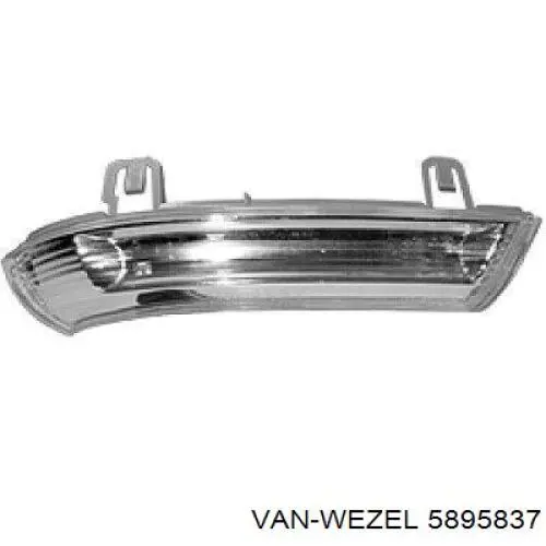 Стекло левого зеркала заднего вида 5895837 VAN Wezel