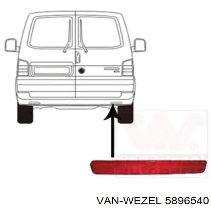 Бампер задний 5896540 VAN Wezel