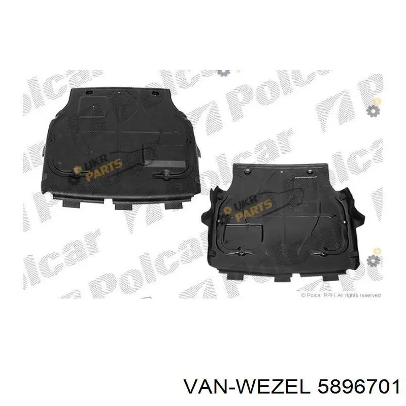 Защита двигателя, поддона (моторного отсека) VAN Wezel 5896701