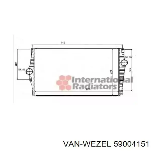 Интеркулер 59004151 VAN Wezel