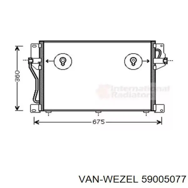 Радиатор кондиционера 59005077 VAN Wezel