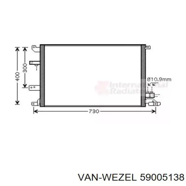 Радиатор кондиционера 59005138 VAN Wezel