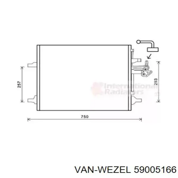 Радиатор кондиционера 59005166 VAN Wezel