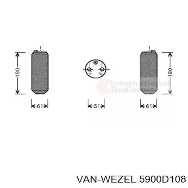 Осушитель кондиционера 5900D108 VAN Wezel