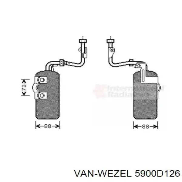 Осушитель кондиционера 5900D126 VAN Wezel