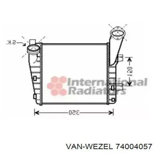 Интеркулер 74004057 VAN Wezel