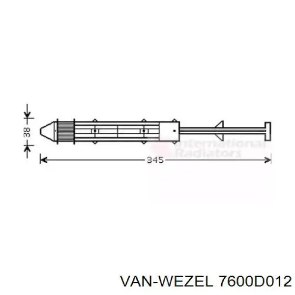 Осушитель кондиционера 7600D012 VAN Wezel