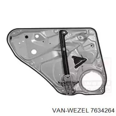 7634264 VAN Wezel mecanismo de acionamento de vidro da porta traseira direita