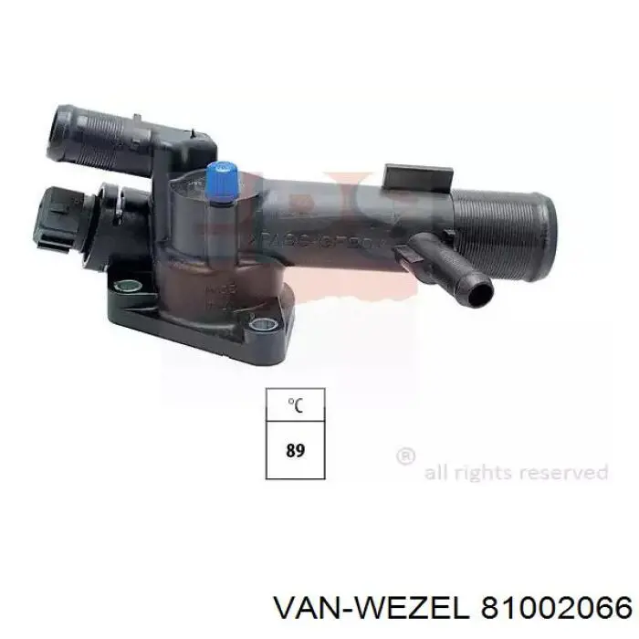 Купить 81002066 VAN Wezel Радиатор водяной