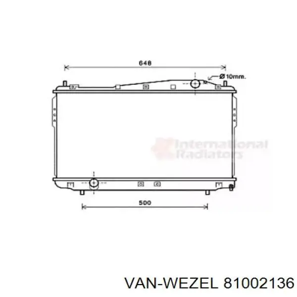 Радиатор 81002136 VAN Wezel