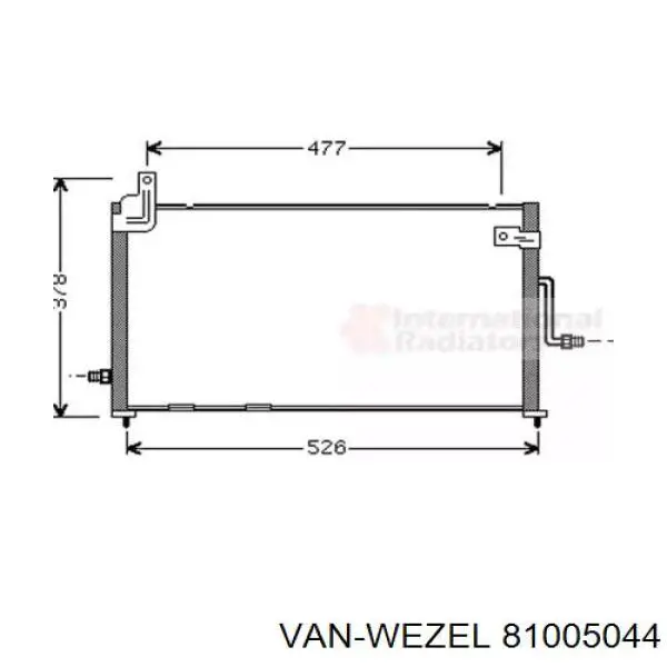 Радиатор кондиционера 81005044 VAN Wezel