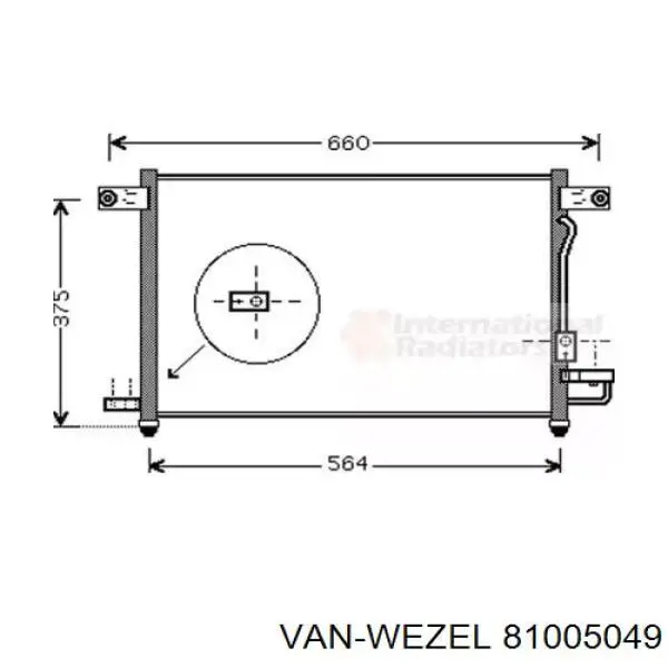 81005049 VAN Wezel радиатор кондиционера