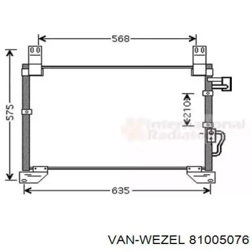 Радиатор кондиционера 81005076 VAN Wezel