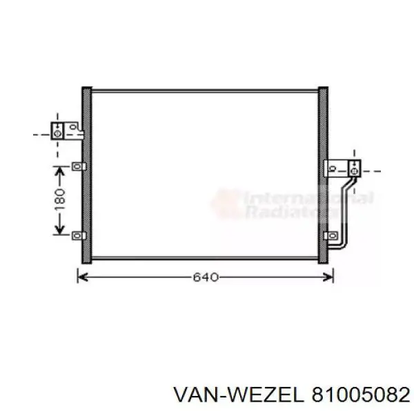 Радиатор кондиционера 81005082 VAN Wezel