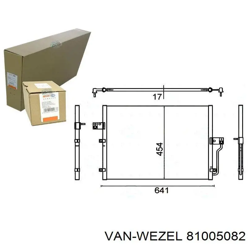 Купить 81005082 VAN Wezel Радиатор системы охлаждения кондиционера