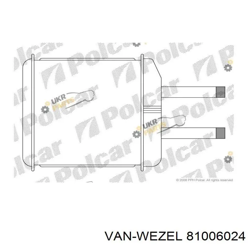 81006024 VAN Wezel Радиатор отопителя салона
