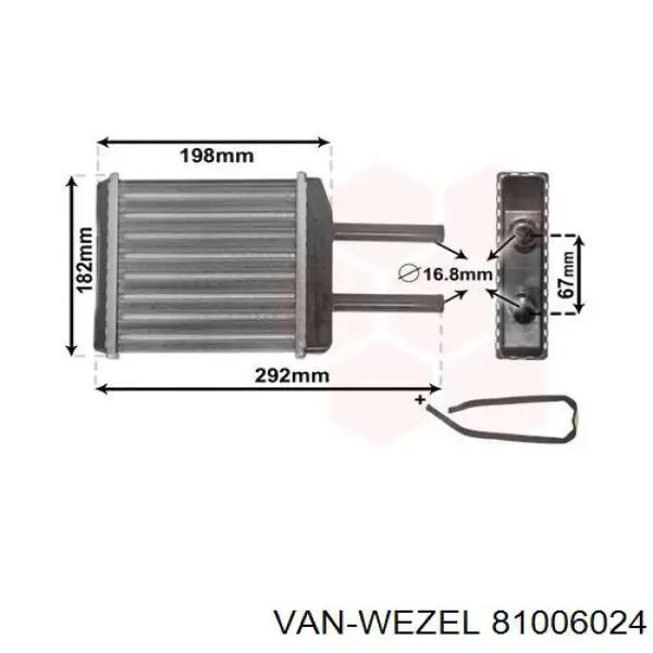 81006024 VAN Wezel радиатор печки