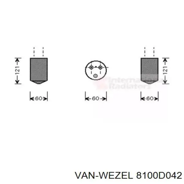 Осушитель кондиционера 8100D042 VAN Wezel