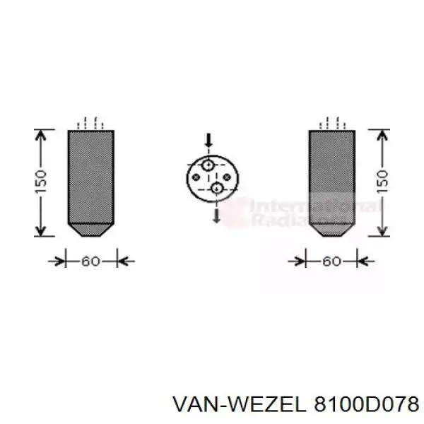 Осушитель кондиционера 8100D078 VAN Wezel