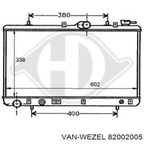 Радиатор 82002005 VAN Wezel