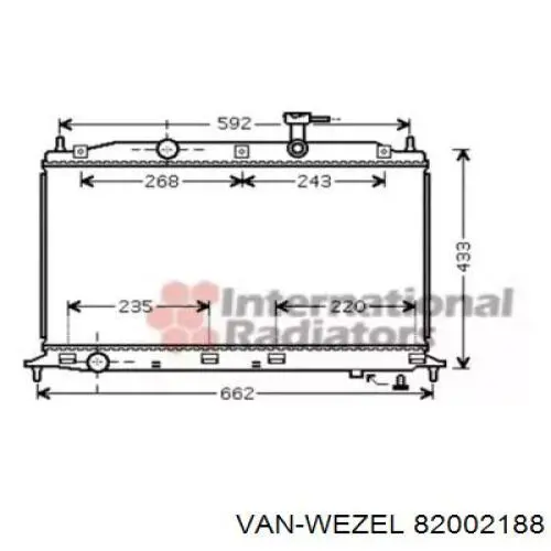 82002188 VAN Wezel радиатор
