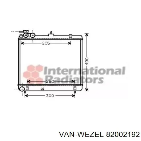 Радиатор 82002192 VAN Wezel