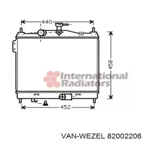 Радиатор 82002206 VAN Wezel