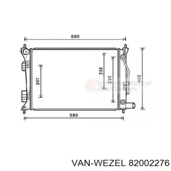 Радиатор 82002276 VAN Wezel