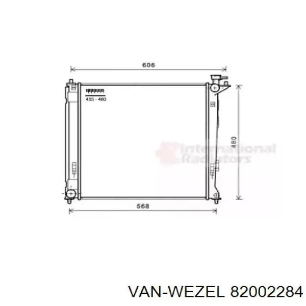 Радиатор 82002284 VAN Wezel