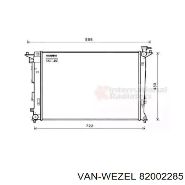 Радиатор 82002285 VAN Wezel