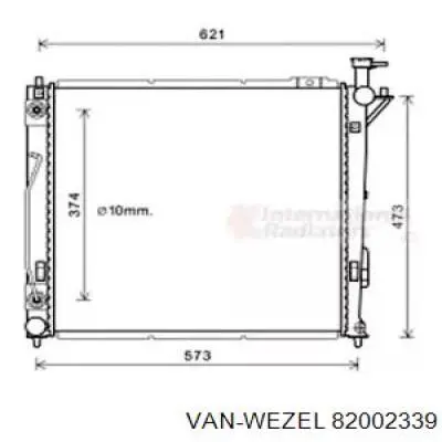 Радиатор 82002339 VAN Wezel