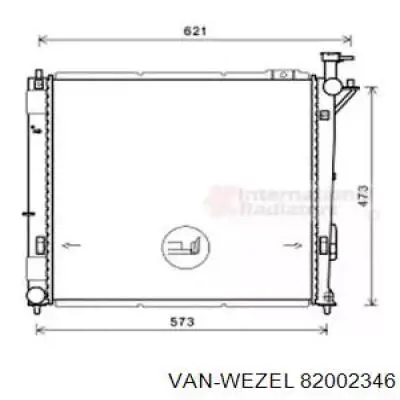 Радиатор 82002346 VAN Wezel