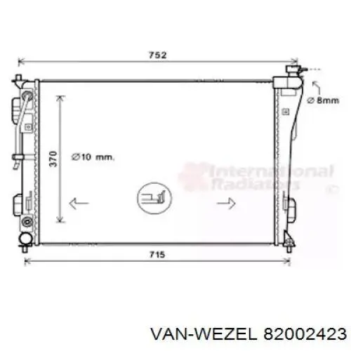 Радиатор 82002423 VAN Wezel