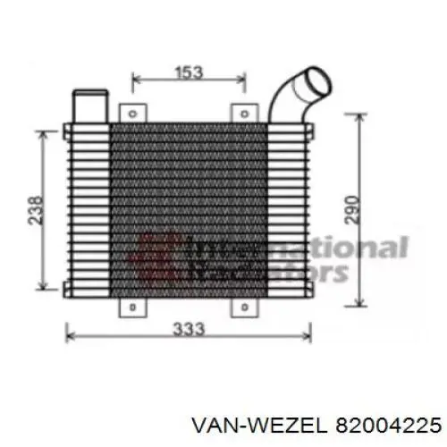 Интеркулер 82004225 VAN Wezel