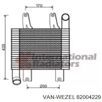 Интеркулер 82004229 VAN Wezel