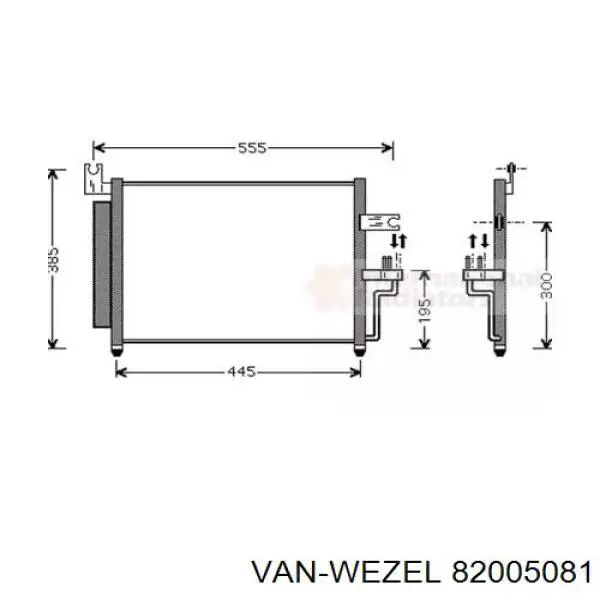 Радиатор кондиционера 82005081 VAN Wezel