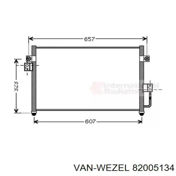 Радиатор кондиционера 82005134 VAN Wezel