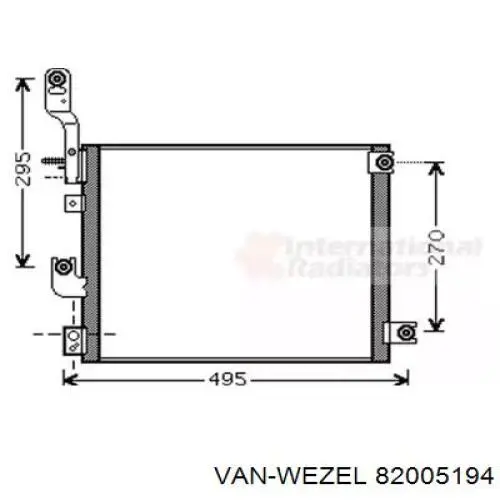 Радиатор кондиционера 82005194 VAN Wezel